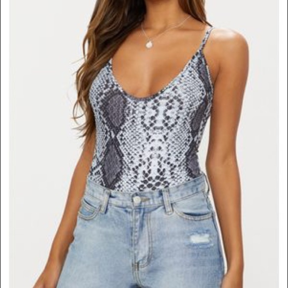 Snake skin print Bodysuit